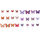24 Pieces Butterfly Garden Stake Ornaments Patio Decor Butterfly Party Supplies