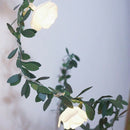 50Leds Rose Flower Led Fairy String Lights Solar Powered Wedding Valentine' Z6N6
