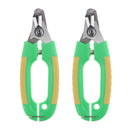 2PCS Pet Dog Cat Alloy Nail Clipper Trimmer for Small Animals Lock Green L