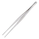 Hospital Home Stainless Steel Straight Tweezers Forceps Handy Tool 9.6" Lon