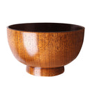 2x Japanese Style Wooden Kids Soup Bowl Snack Container Food Serving Bowl