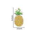 1pcs Pineapple-Shaped Keychain Pendant DIY Point Drill Key chain Fruit Section
