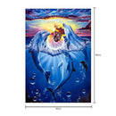 2 Dolphins 5D Diamond Painting Embroidery DIY Cross Stitch Home Decor Gifts