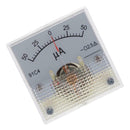 Square 50-0-50uA Analog Ammeter Meter Durable