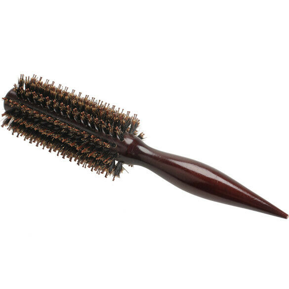 Curly Hair Comb Radial Brush Wood Handle Bristle Anti-static Hairdressing