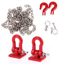 Tow Hook & Trailer Chain Kit for Traxxas Hsp Redcat Rc4wd Tamiya Axial scx1