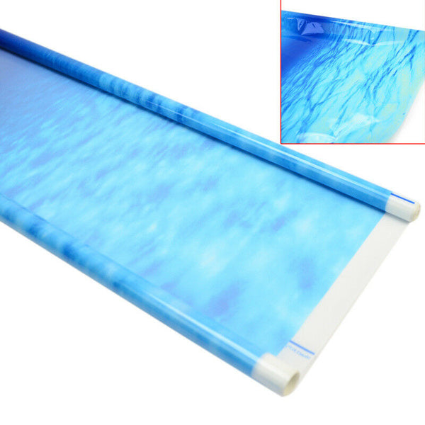 Blue Fish Tank Aquarium Background Plastic Poster Picture Decorative Accessories