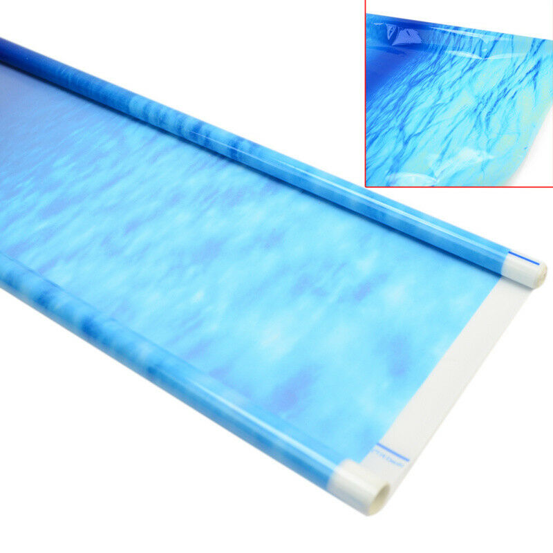 Blue Fish Tank Aquarium Background Plastic Poster Picture Decorative Accessories