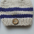 Cute Infants Photo Shoot Suspender Trousers Knit Hat 2pcs Newborn Baby Set
