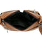 Women PU Shoulder Bag Multi-pocket Mother Solid Crossbody Handbag (Brown)
