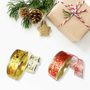 5pcs/set Gift Wrapping Glitter Star Print Ribbon DIY Christmas Party Decor Craft