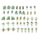 45pcs green leaves tree life plants DIY Diary Craft Stickers Scrapbooking deco3C