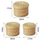 3 Pcs/Set Handmade Straw Woven Storage Basket With Lid Snack Organizer Stor B9S3