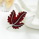 Red Maple leaf Brooch for Women Plant Brooch Cute Enamel Pin Fashion Jewelr
