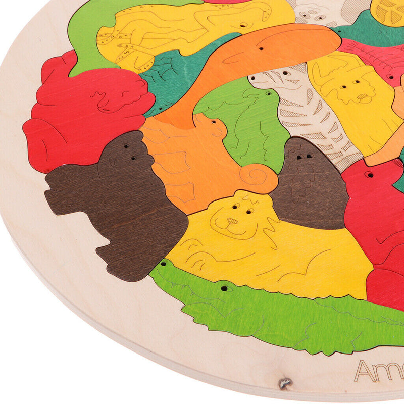 Jigsaw Puzzles, Wooden Alphabet Animal Puzzle For Children's Puzzles Toys