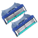 4pcs/Box Razor Blade 5-Layers Rasoir Shaving Dark Blue Razor Blades