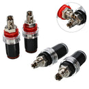 4x Rhodium Plated HIFI Speaker Amplifier Terminal Binding Post Socket Red& Black