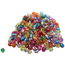 300 Mixed Multicolor Crafts Foil Pony Beads 7x7mm S5W7
