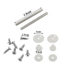 Utility Universal Chrome Toilet Seat Hinge Set Pair With Fitting Set Replacement