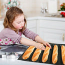 Silicone Baguette Pan - Non-Stick Perforated Fench Bread Pan Forms , Hot Do M9X9