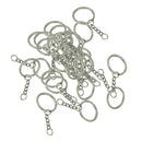 30 Piece Key Chain with Open Jump Ring Connector Key Rings Findings for Jewelry