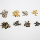 240pcs/Set 6/8mm Leather Rivets Cap Rivet Tubular Metal Stud Tool + Clear Box