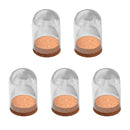 5Pcs Handmade Glass Dome Shade Cover Shield With Wooden Cork Home Room Decor