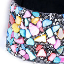 Natural Gravel Shell Wide Punk Rock Bracelet Magnet Buckle Fashion Female P