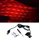 USB LED Car Atmosphere Lamp Interior Ceiling Ambient Star Red Light Projector