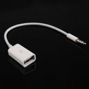 Sync 3.5mm Male AUX Auxiliary Audio Plug Jack to USB Cord Converter Cable