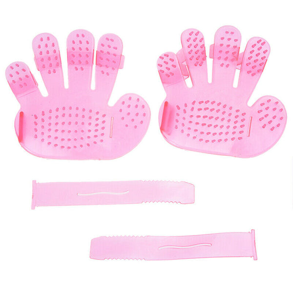 2 Pcs glove Massage remove hairs of animals dogs cats brush new