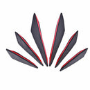 6x Carbon Fiber Car Front Bumper Canards Diffuser Lip Splitter Fins AccessoSEAU