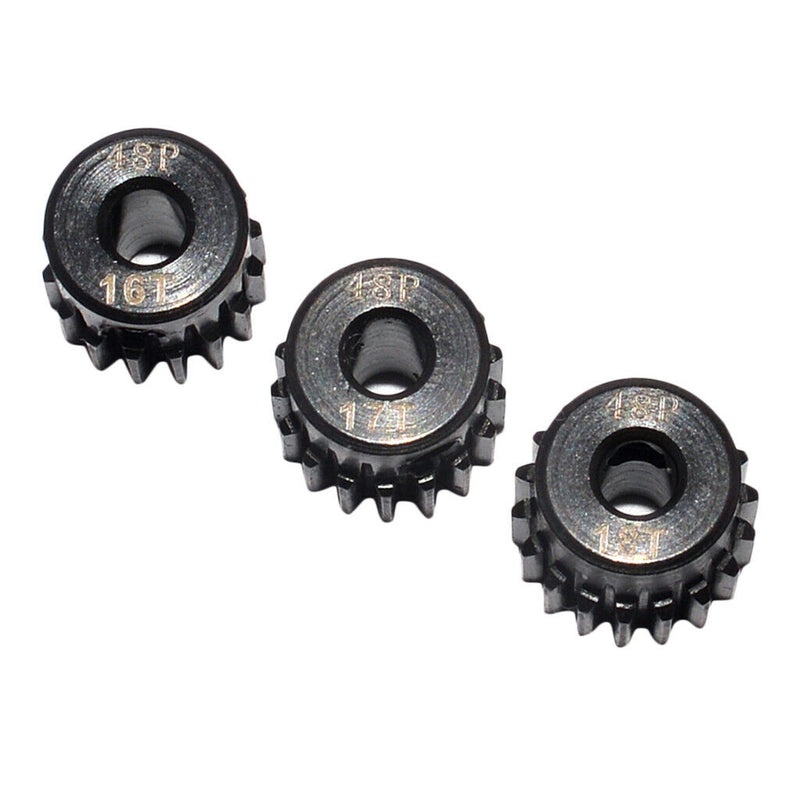 3pcs Gears Motor Gears Without Brush Steel [16T 17T 18T] 48DP RC Car