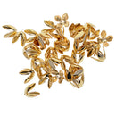 50pcs Adjustable Tassel End Cap Cover Connector Beads Lily Flower Design Jewelry