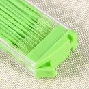 50 Pcs Plastic Toothpicks 2 Way Tooth Picks Interdental Brush Cleaners Port V9A1