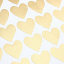 65pcs Removable Heart Wall Stickers Vinyl Stickers Home Decor (Golden)