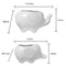 Set of 2 Cute Elephant White Ceramic Flower Pot with Tray for Succulents Ca S8K5