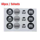 60x stickers Round Labels Graduation Theme Patterned Sealing Stickers OZ