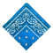 Women Men Double Sided Paisley Bandana Head Wrap Headband Handkerchief Blue