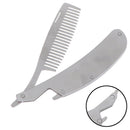 Stainless steel Hair Comb Men Dedicated Folding Comb Beard Brush Hair CareToolOZ