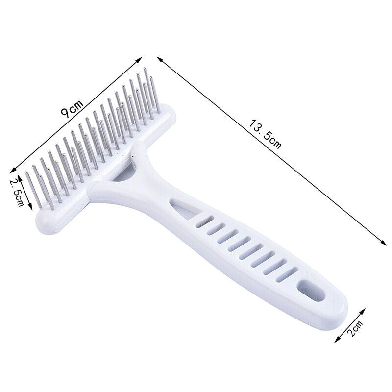 White Rake Comb for Dogs Brush Short Long Hair Shedding Remove Cat Dog BrusSEAU