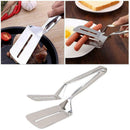 Stainless Steel Double-sided Shovel Clip Barbecue Clip Camping Kitchenware M1F8