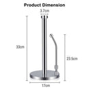 Paper Towel Holder Stainless Steel Standing Tissue Holder One-Handed Tear,  G3L4