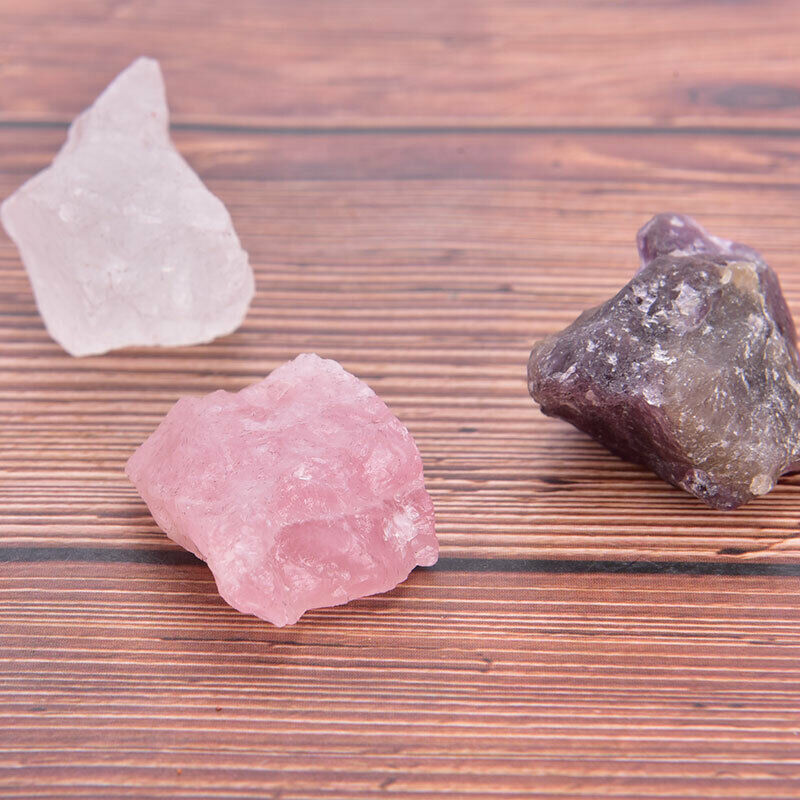 1 set Natural crystal stone seven chakras Black cloth bag large grain unpolS Hn