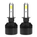 2x S2 Series COB LED Car Headlight Bulbs 8000lm Auto LED Bulbs Black (H1)