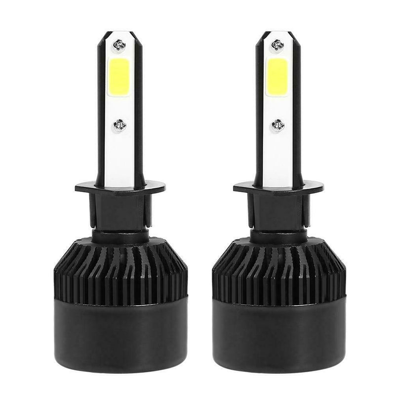 2x S2 Series COB LED Car Headlight Bulbs 8000lm Auto LED Bulbs Black (H1)