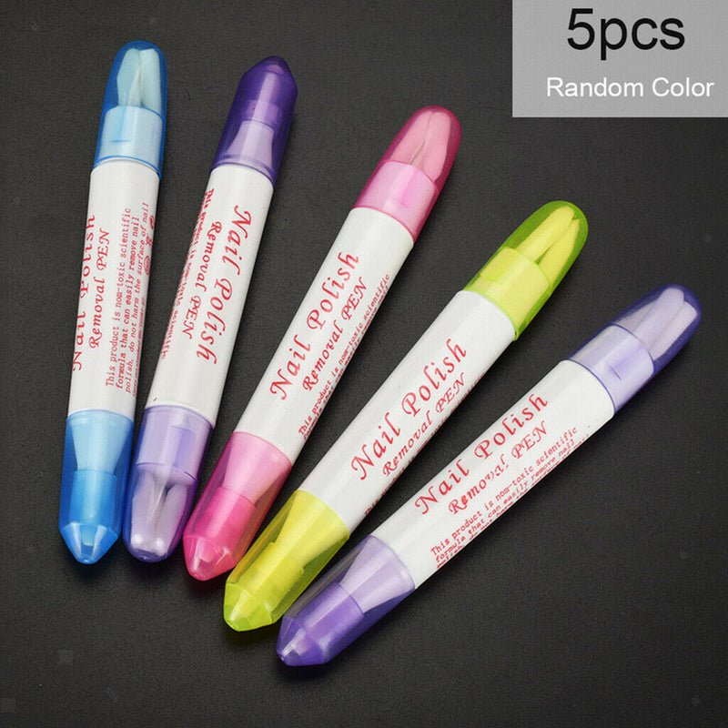 5 Pieces Nail Polish Remover Nail Polish Corrector Pen Removal Pens Manicure