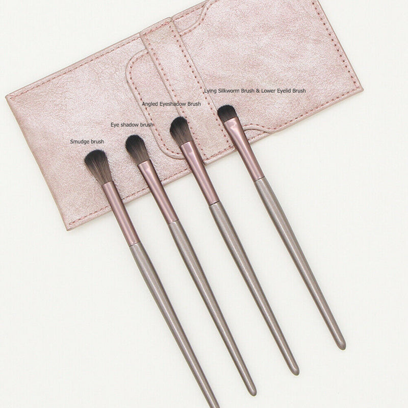 4pcs Eye Shadow Makeup Brushes Kit Soft Eyeshadow Blending Brush (Purple)