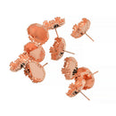 10Pcs Crown Bezel Stud Earrings Setting Blank for DIY Jewelry Earring Making