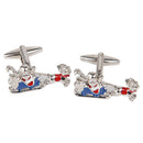 Merry Christmas Santa Clause Sleigh Cufflinks Cuff Links Mens Jewelry Gift